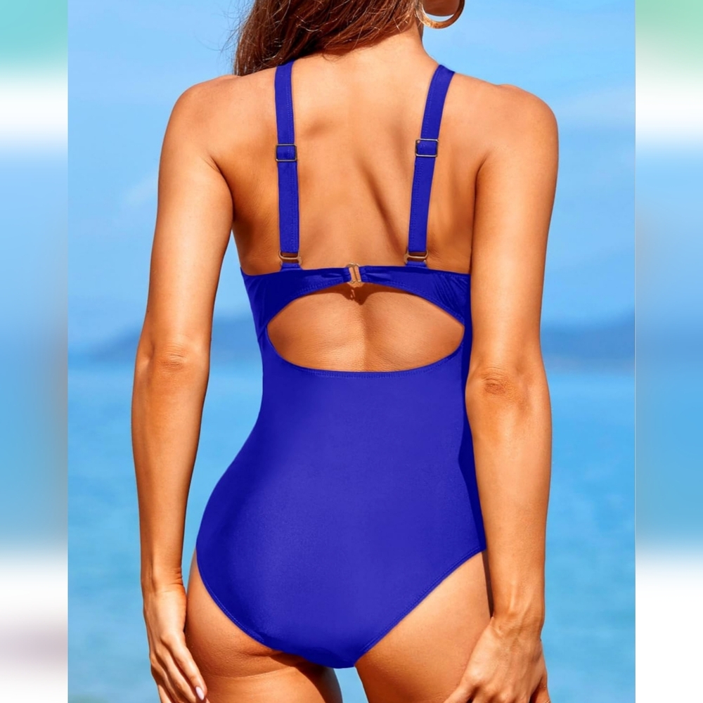 Tempt Me Womens One Piece Swimsuit Front Cross Small - Picture 2 of 6